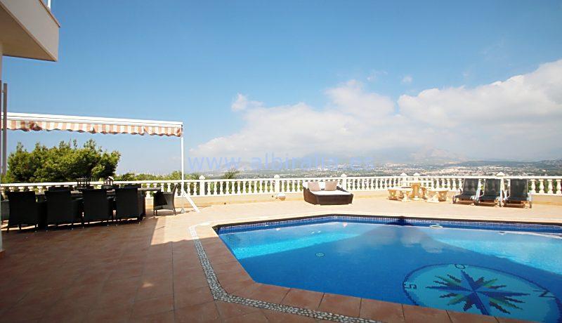 chalet lujo alquiler albir verano piscina privada vista mar