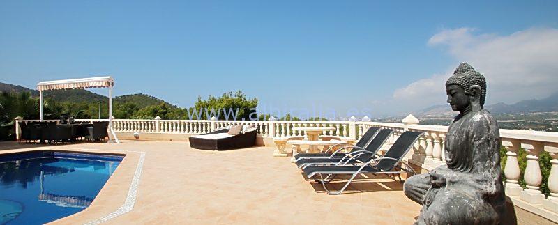 chalet lujo alquiler albir verano piscina privada vista mar