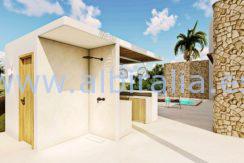 Long term rent villa Albir casita and outdoor shower