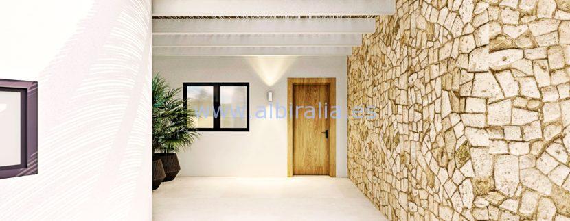 Long term rent villa Albir entrance from the garden
