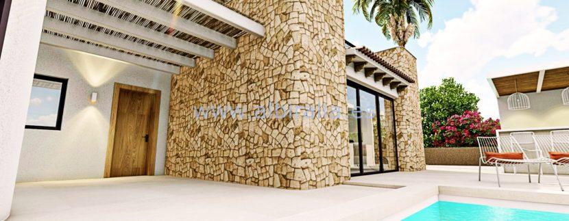 Long term rent villa Albir entrance to the house