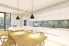 Long term rent villa Albir kitchen and dining room
