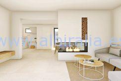 Long term rent villa Albir living TV room