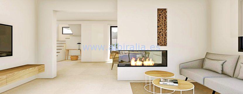 Long term rent villa Albir living TV room