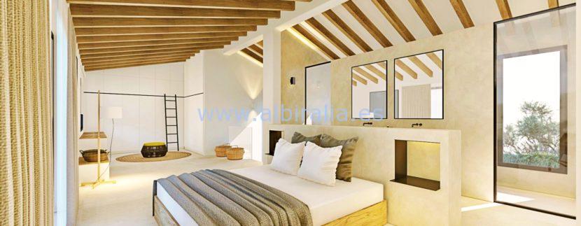 Long term rent villa Albir main bedroom bathroom and warderobe area