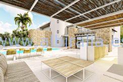 Long term rent villa Albir summer kitchen