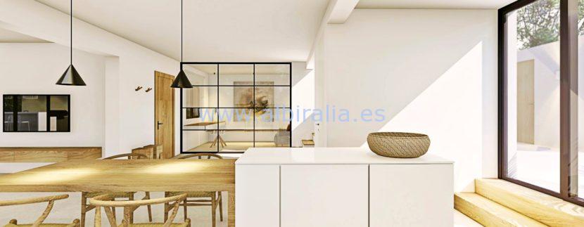 Long term rent villa Albir view from the kitchen area