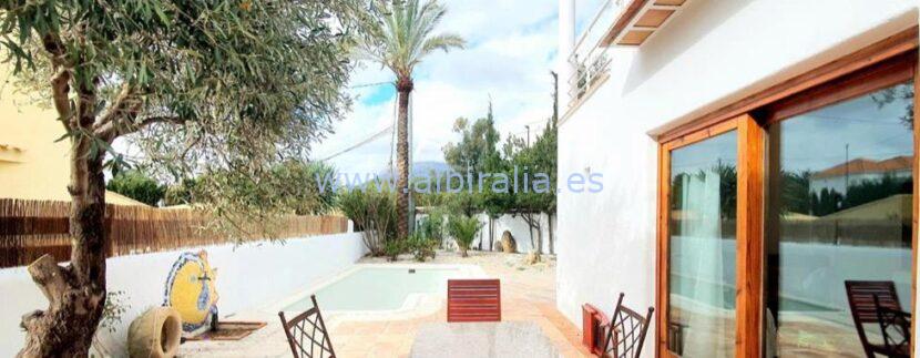 private garden with swimming pool 3 bedrooms property