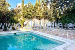 private swimming pool with salt water