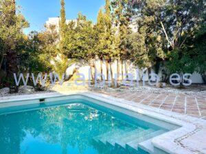 private swimming pool with salt water