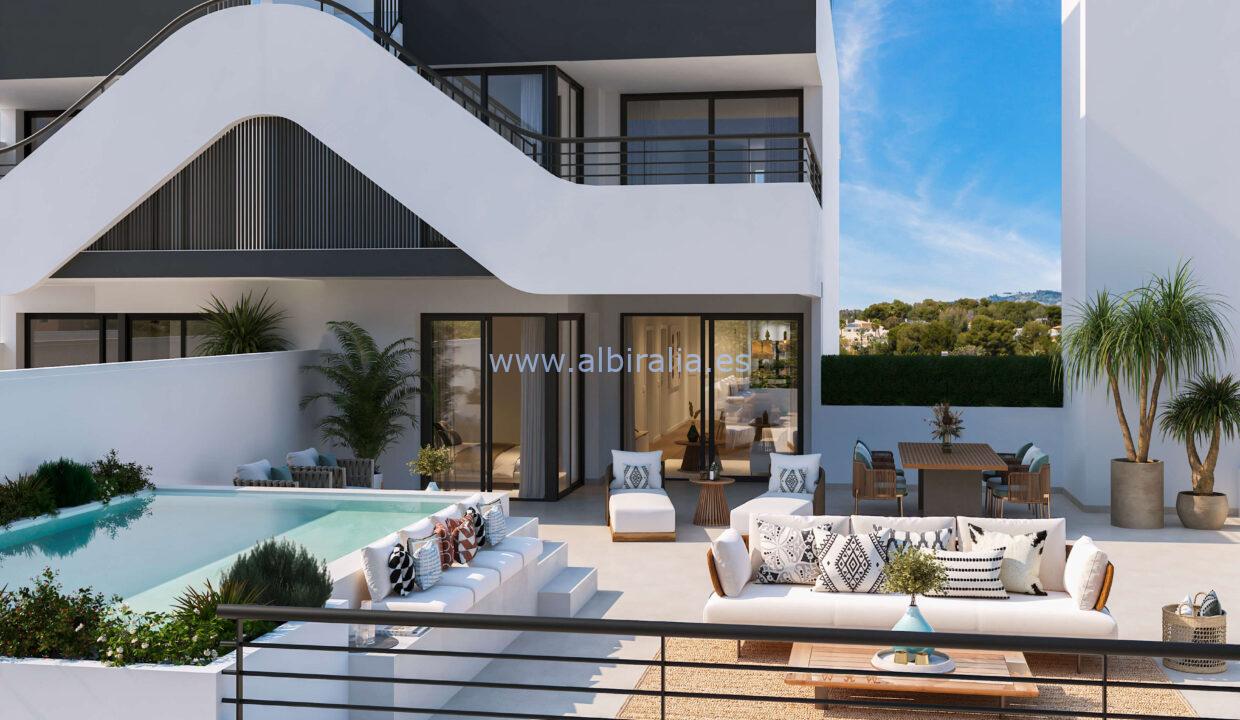 funkis bolig med utsikt til salgs i Alfaz Altea La Nucia