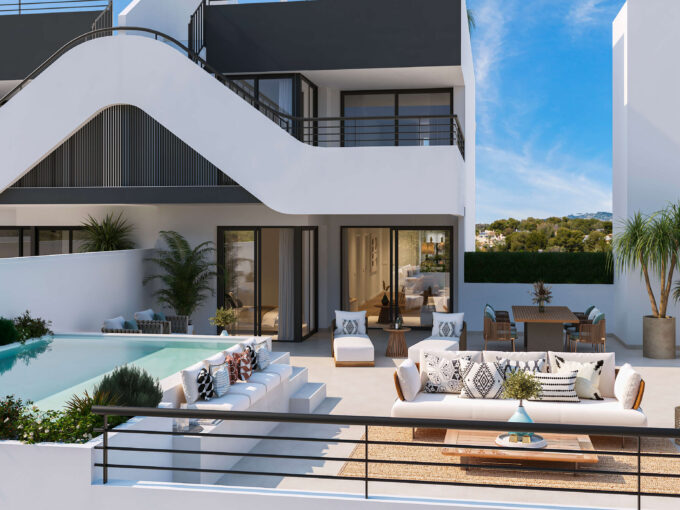 funkis bolig med utsikt til salgs i Alfaz Altea La Nucia