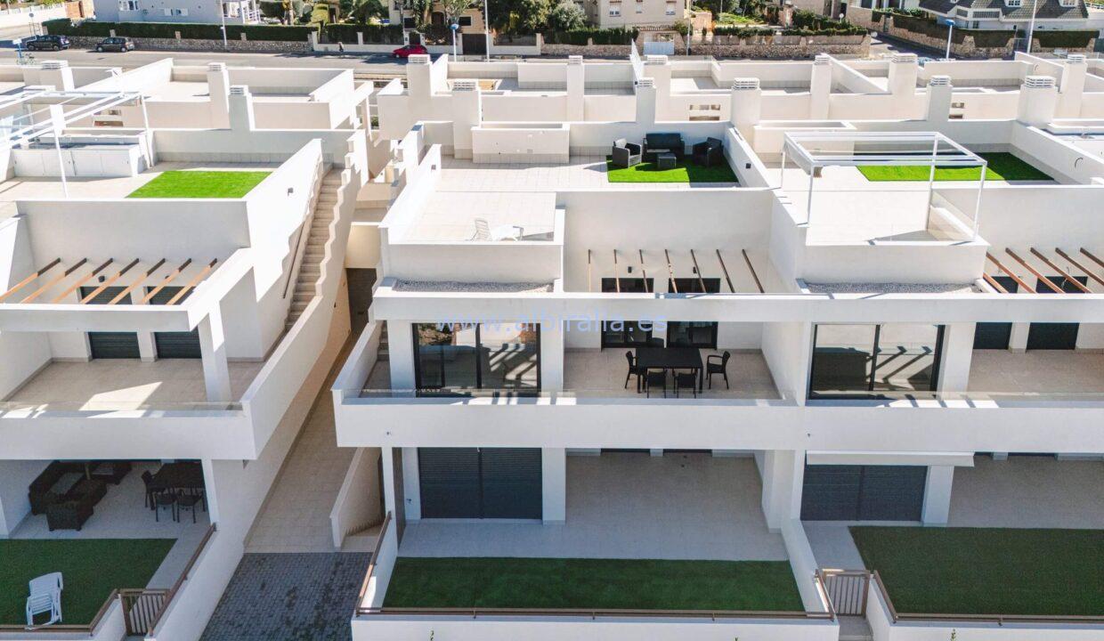 aerial-view-rooftop-terraces-sea-view-new-build-orihuela-costa