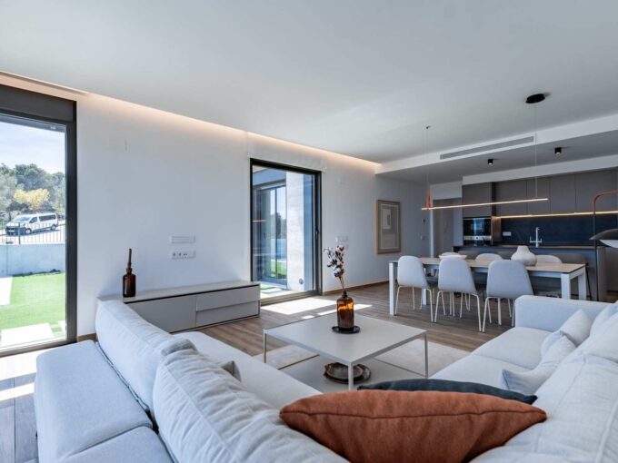 kitchen dining living area new build villa polop costa blanca