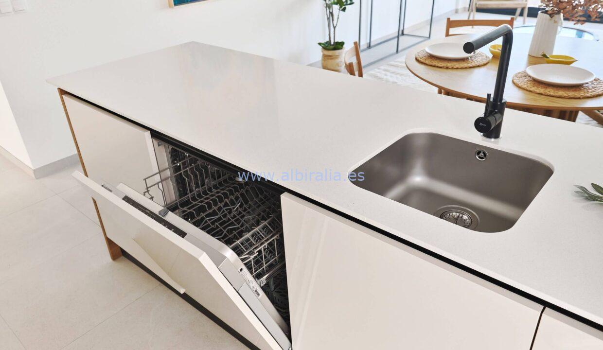 kitchen-island-dishwasher-new-build-apartment-orihuela-costa
